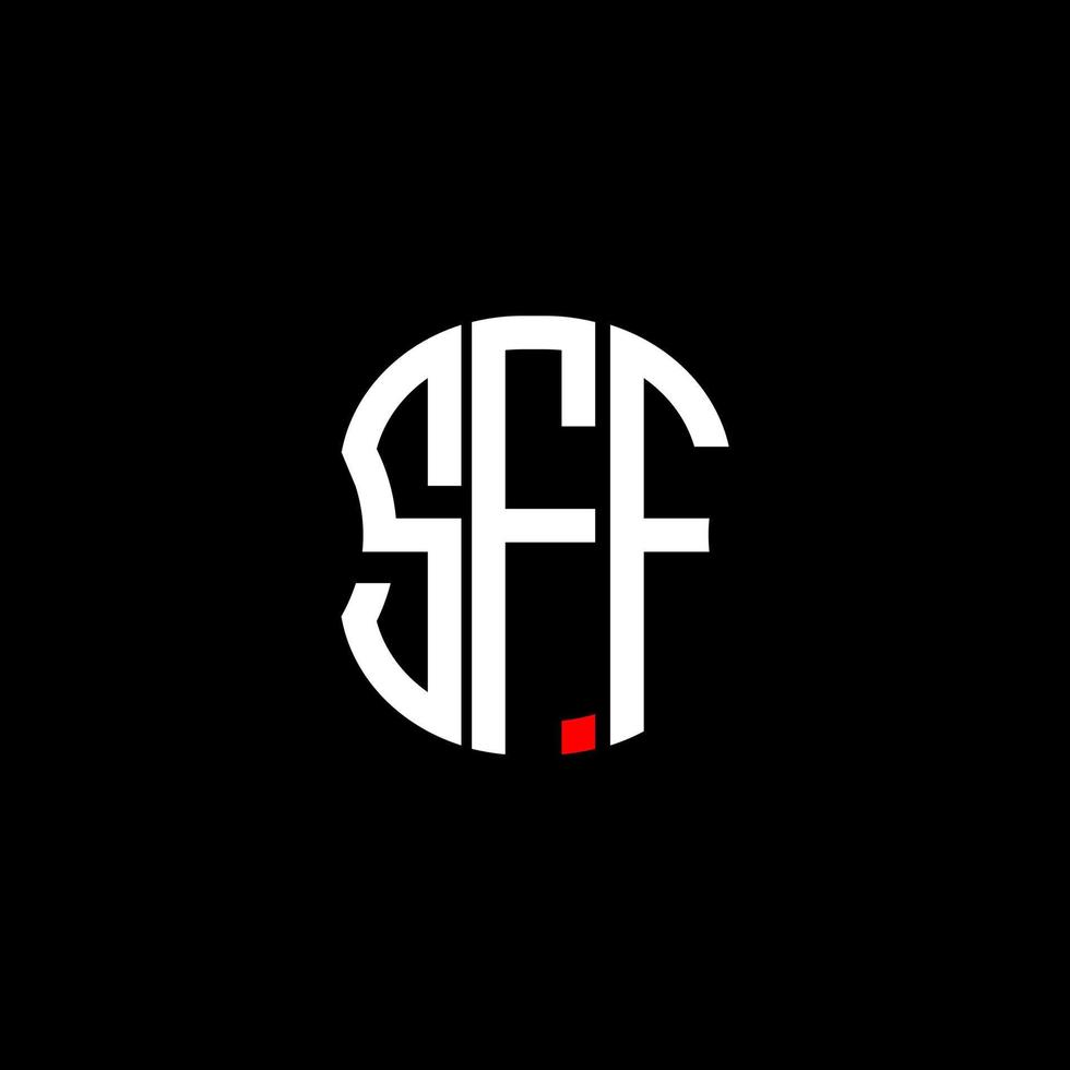 diseño creativo abstracto del logotipo de la letra sff. diseño unico vector