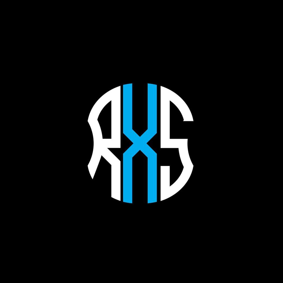 diseño creativo abstracto del logotipo de la letra rxs. diseño único rxs vector