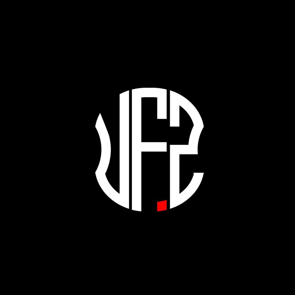 UFZ letter logo abstract creative design. UFZ unique design vector