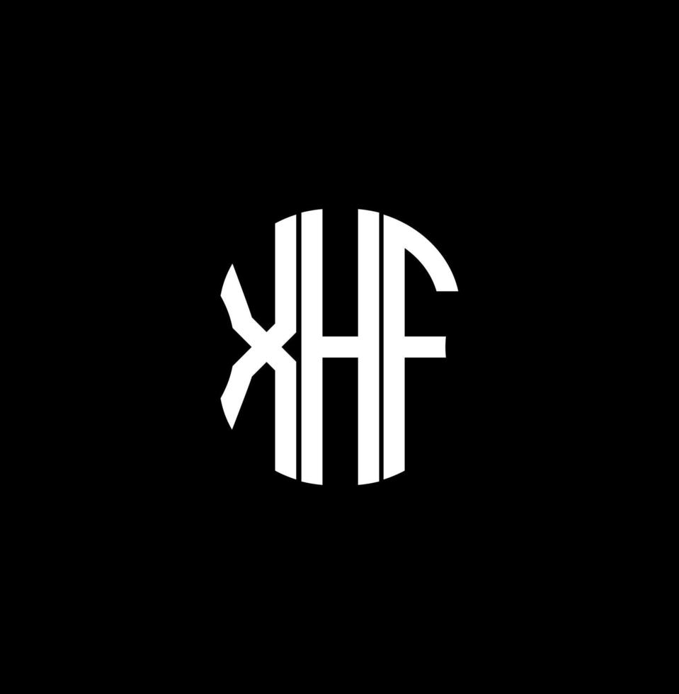 diseño creativo abstracto del logotipo de la letra xhf. diseño único xhf vector