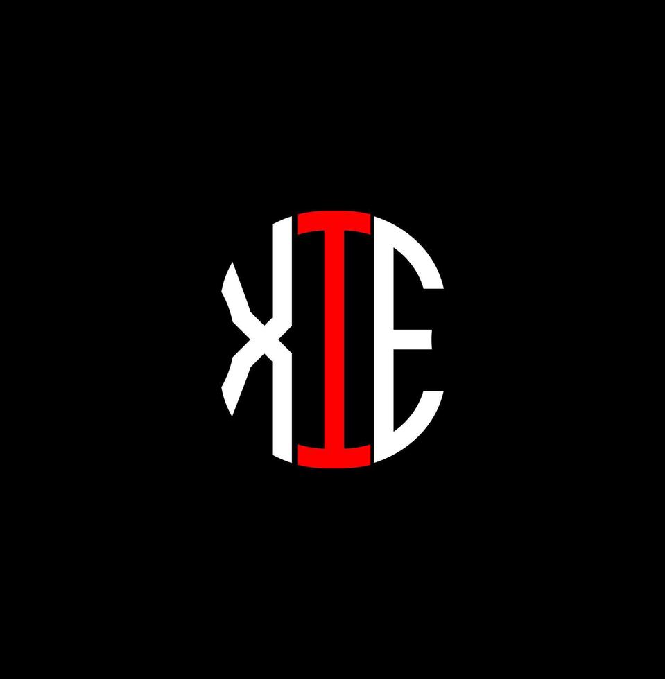 diseño creativo abstracto del logotipo de la letra xie. diseño único xie vector
