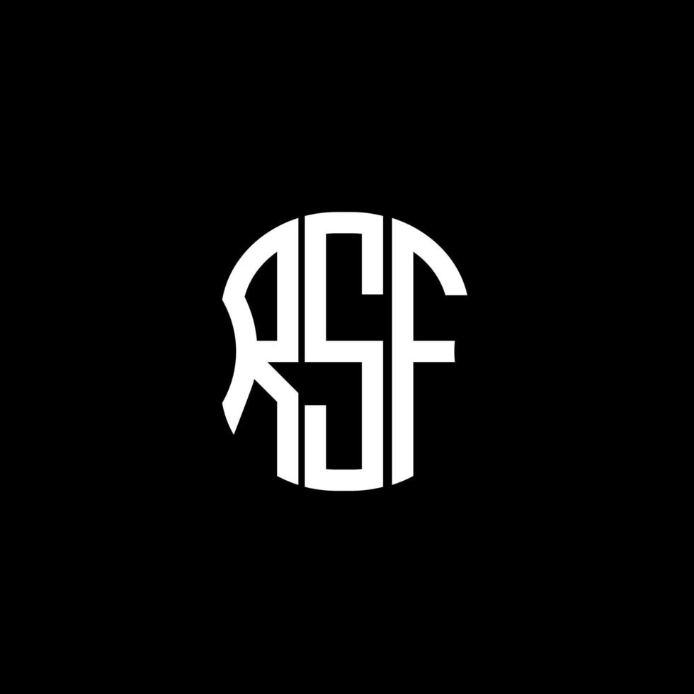 diseño creativo abstracto del logotipo de la letra rsf. diseño único rsf vector