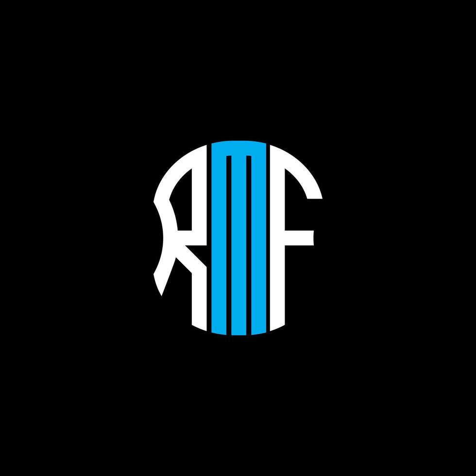 RMF letter logo abstract creative design. RMF unique design vector