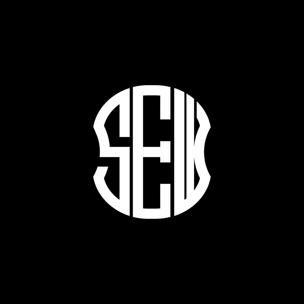 SEW letter logo abstract creative design. SEW unique design vector