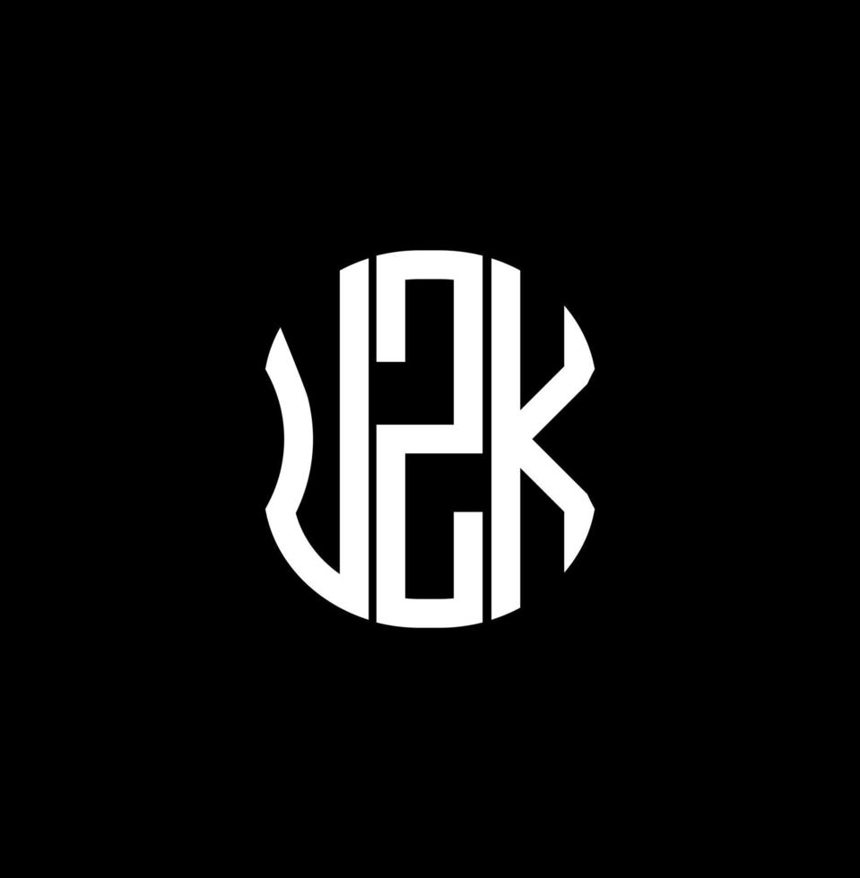 diseño creativo abstracto del logotipo de la letra uzk. diseño único uzk vector