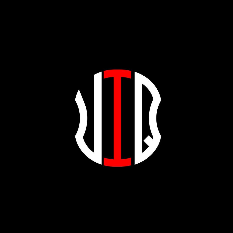 UIQ letter logo abstract creative design. UIQ unique design vector