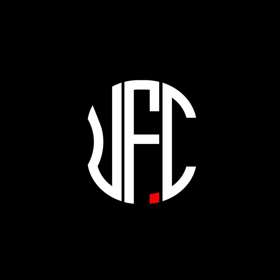 diseño creativo abstracto del logotipo de la letra ufc. diseño único de la ufc vector