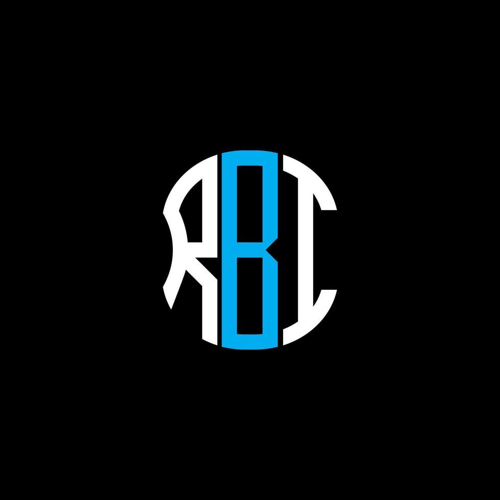 diseño creativo abstracto del logotipo de la letra rbi. diseño único rbi vector