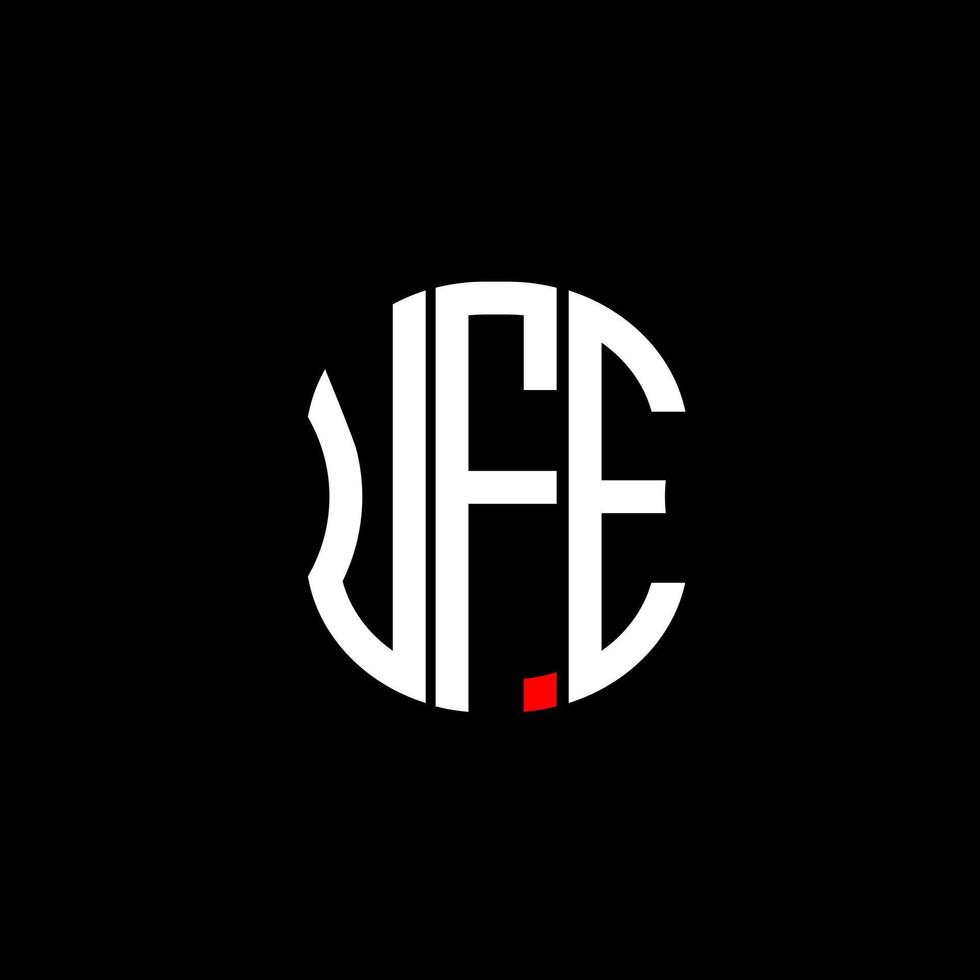 UFE letter logo abstract creative design. UFE unique design vector