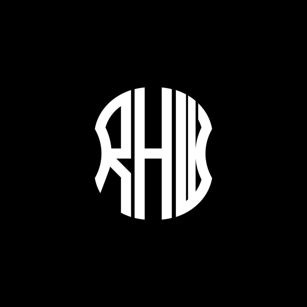 diseño creativo abstracto del logotipo de la letra rhw. diseño unico vector
