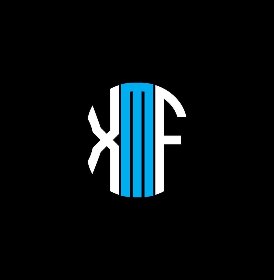 XMF letter logo abstract creative design. XMF unique design vector