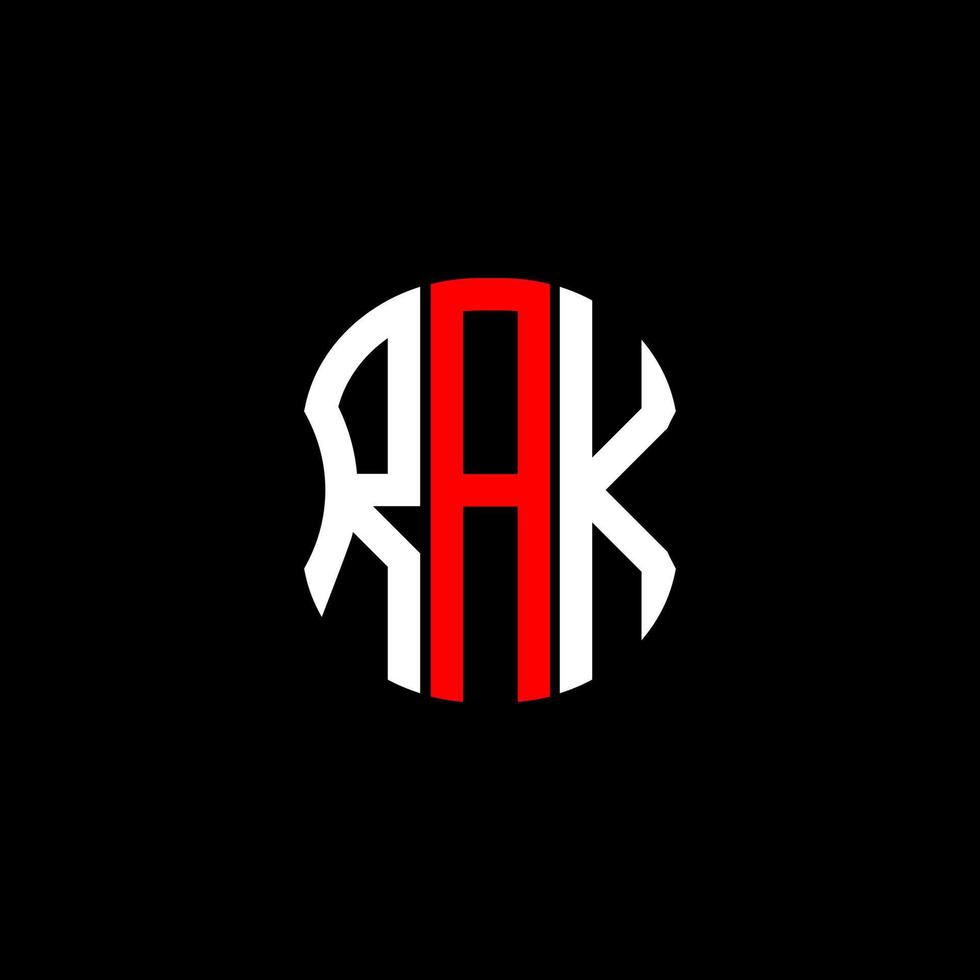 RAK letter logo abstract creative design. RAK unique design vector