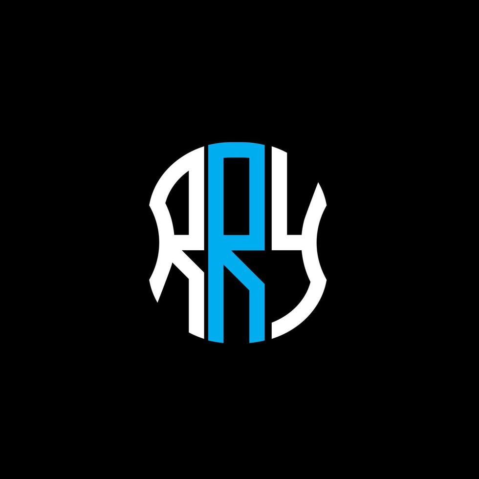 diseño creativo abstracto del logotipo de la letra rry. rry un diseño único vector