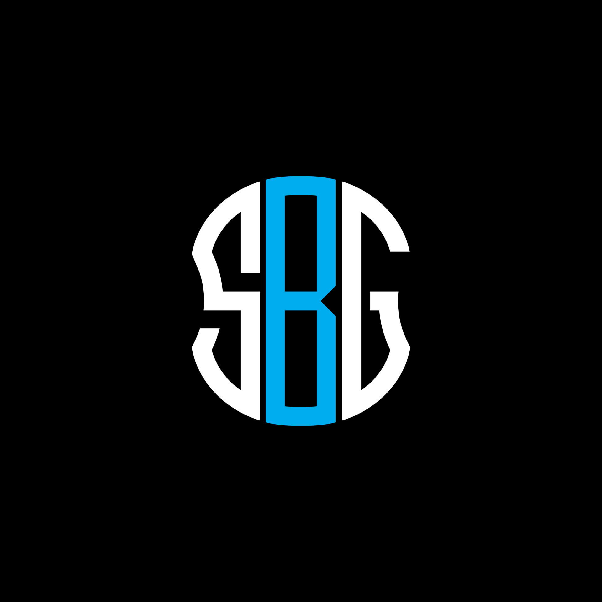 SBG letter logo abstract creative design. SBG unique design 14266395
