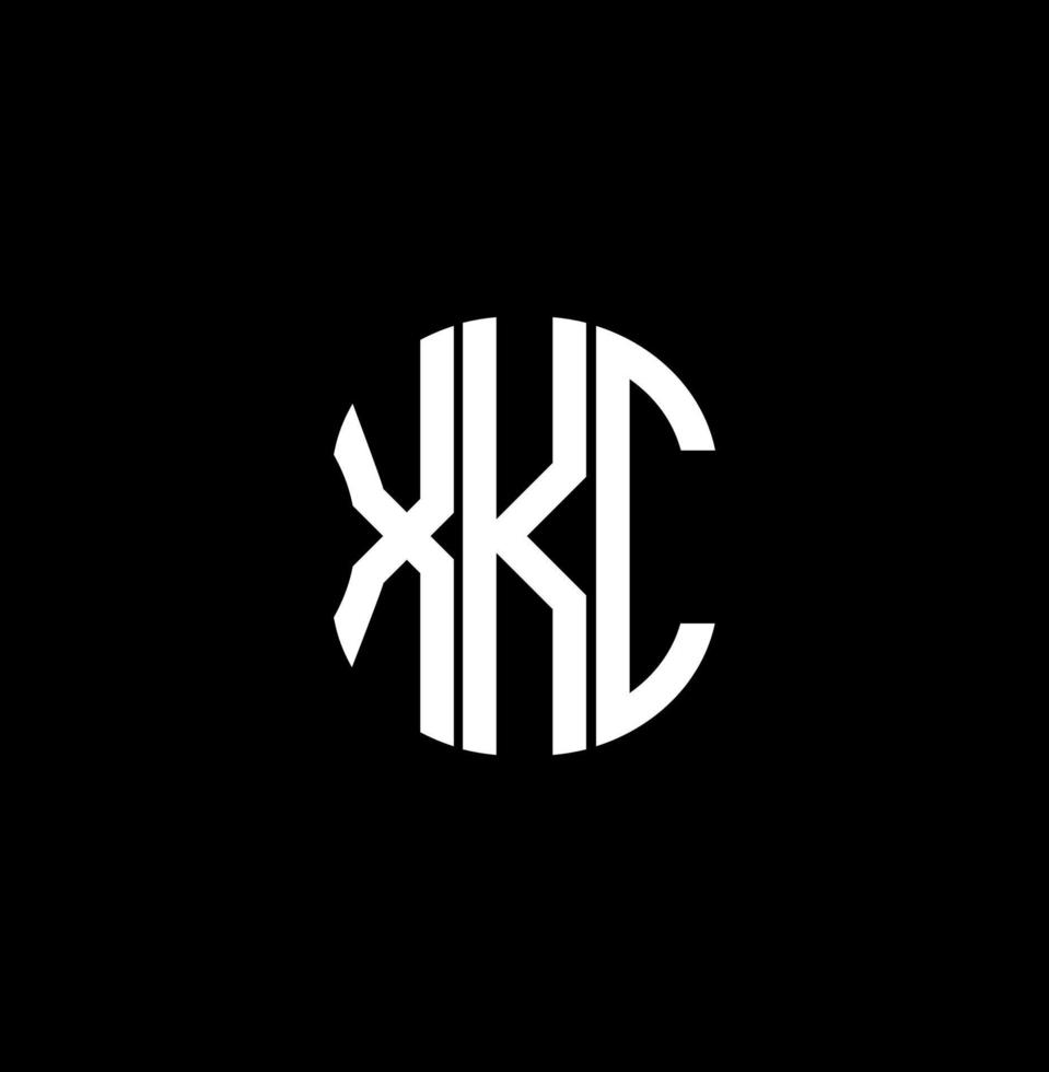 Diseño creativo abstracto del logotipo de la letra xkc. diseño único xkc vector