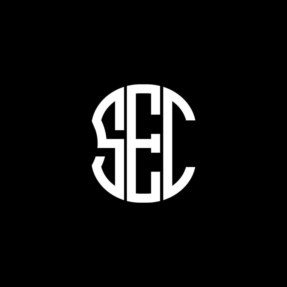 SEC letter logo abstract creative design. SEC unique design vector