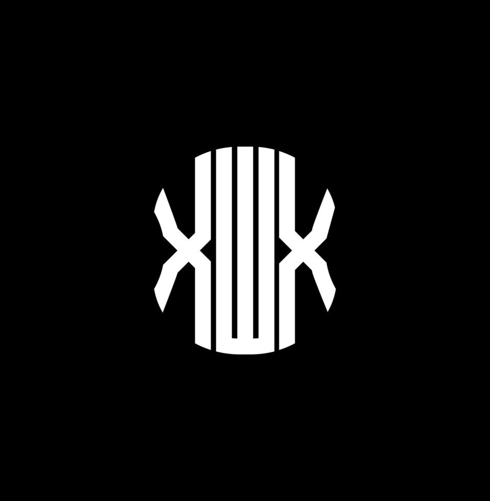 Diseño creativo abstracto del logotipo de la letra xwx. diseño único xwx vector