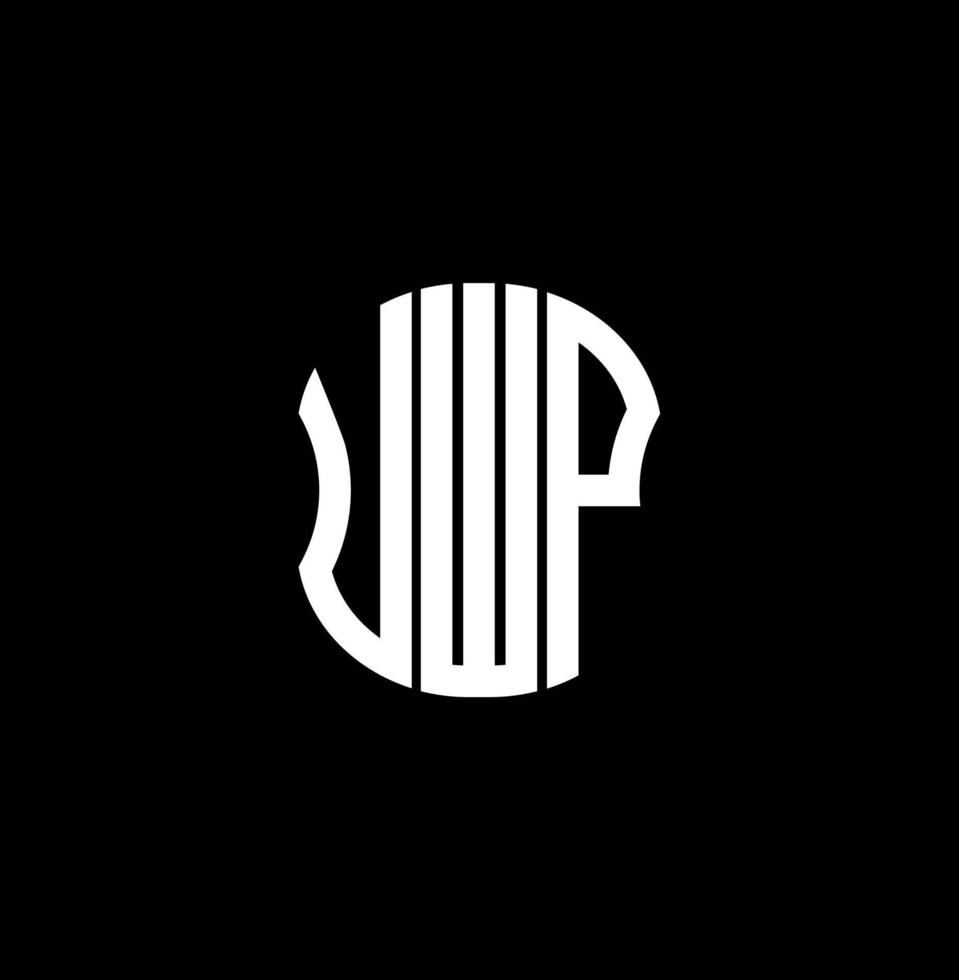 diseño creativo abstracto del logotipo de la letra uwp. diseño unico vector