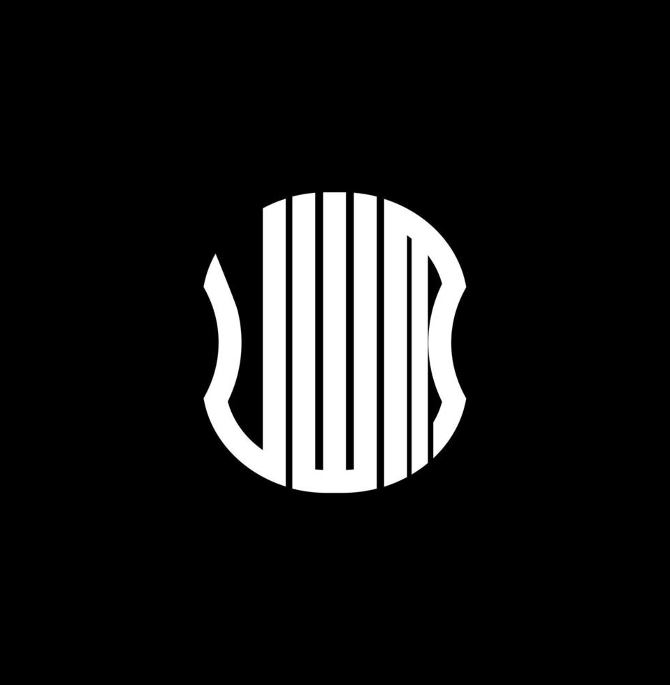 diseño creativo abstracto del logotipo de la letra uwm. uwm diseño unico vector
