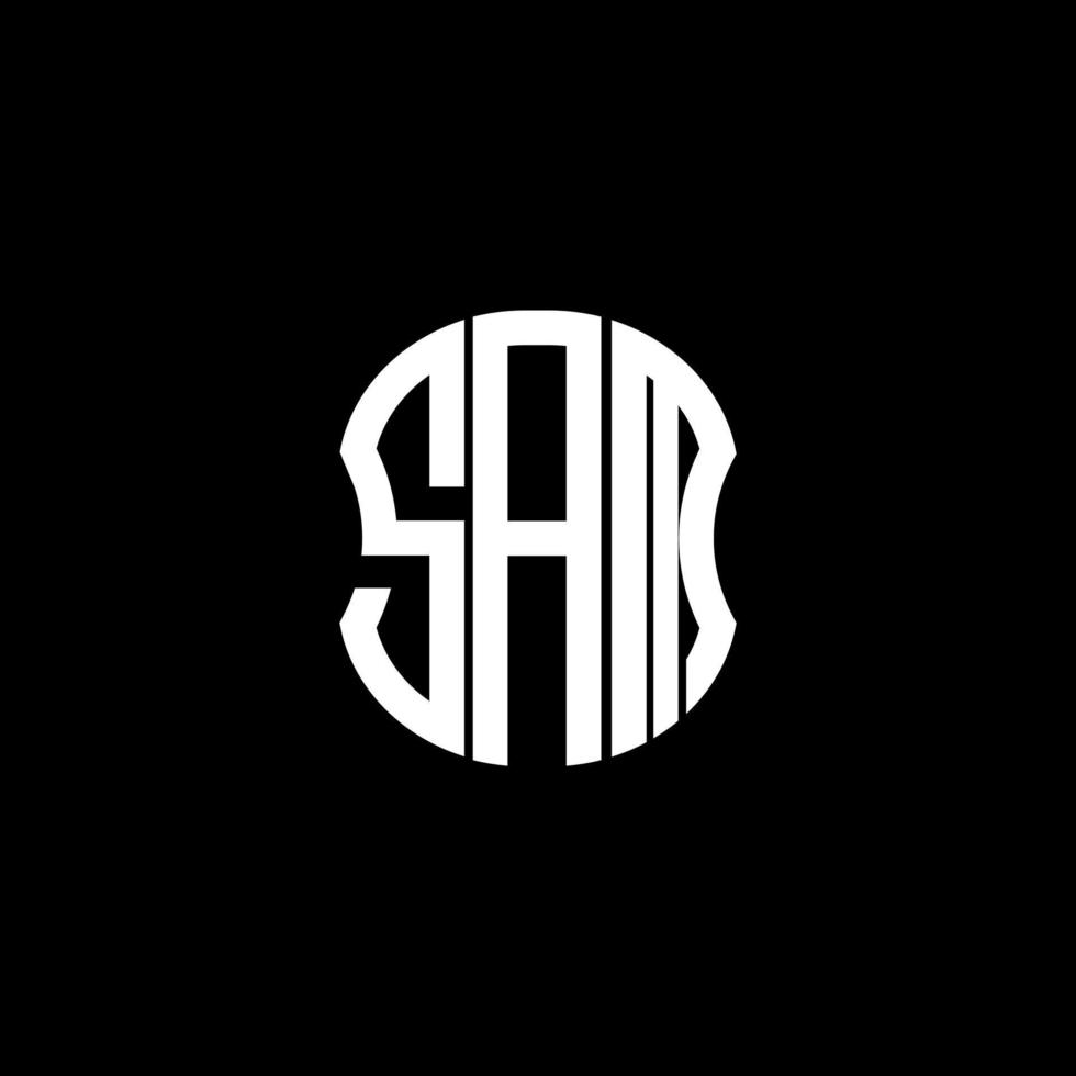 diseño creativo abstracto del logotipo de la letra sam. sam diseño único vector