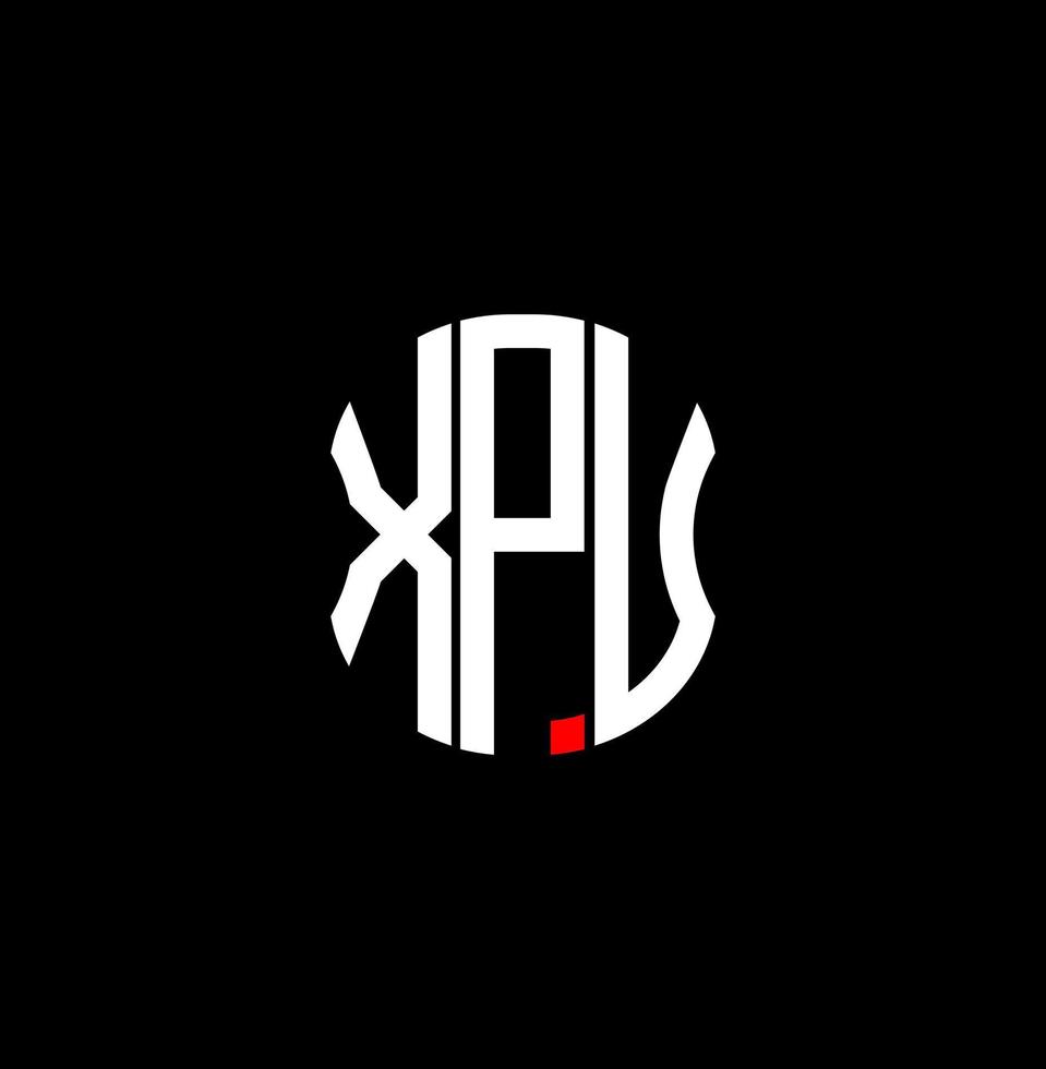 XPU letter logo abstract creative design. XPU unique design vector