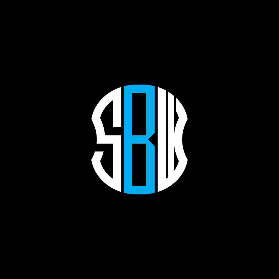 diseño creativo abstracto del logotipo de la letra sbw. diseño único sbw vector