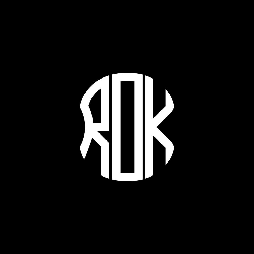 diseño creativo abstracto del logotipo de la letra rdk. diseño único rdk vector