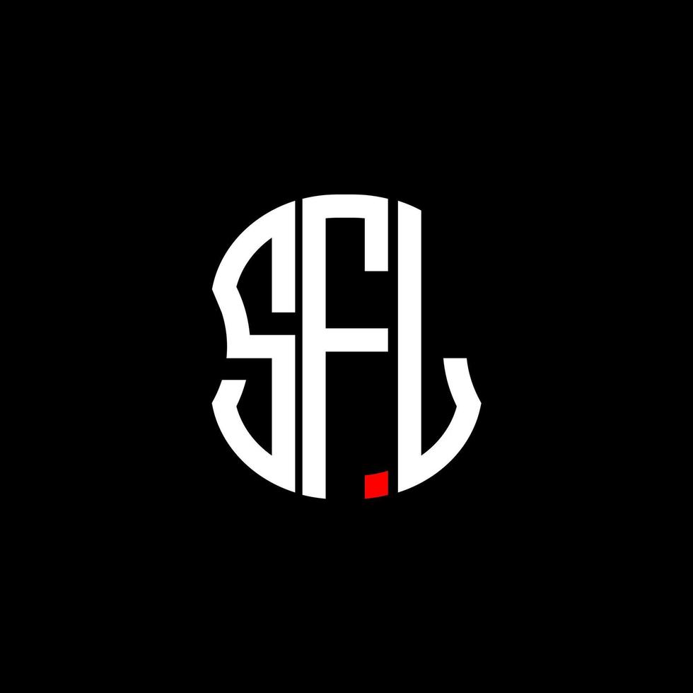 diseño creativo abstracto del logotipo de la letra sfl. diseño único sfl vector