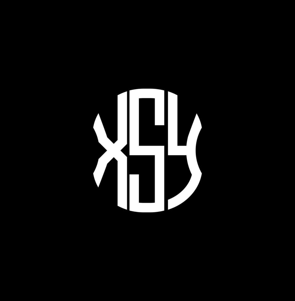 Diseño creativo abstracto del logotipo de la letra xsy. diseño único xsy vector