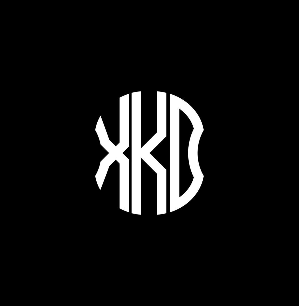 Diseño creativo abstracto del logotipo de la letra xkd. diseño único xkd vector