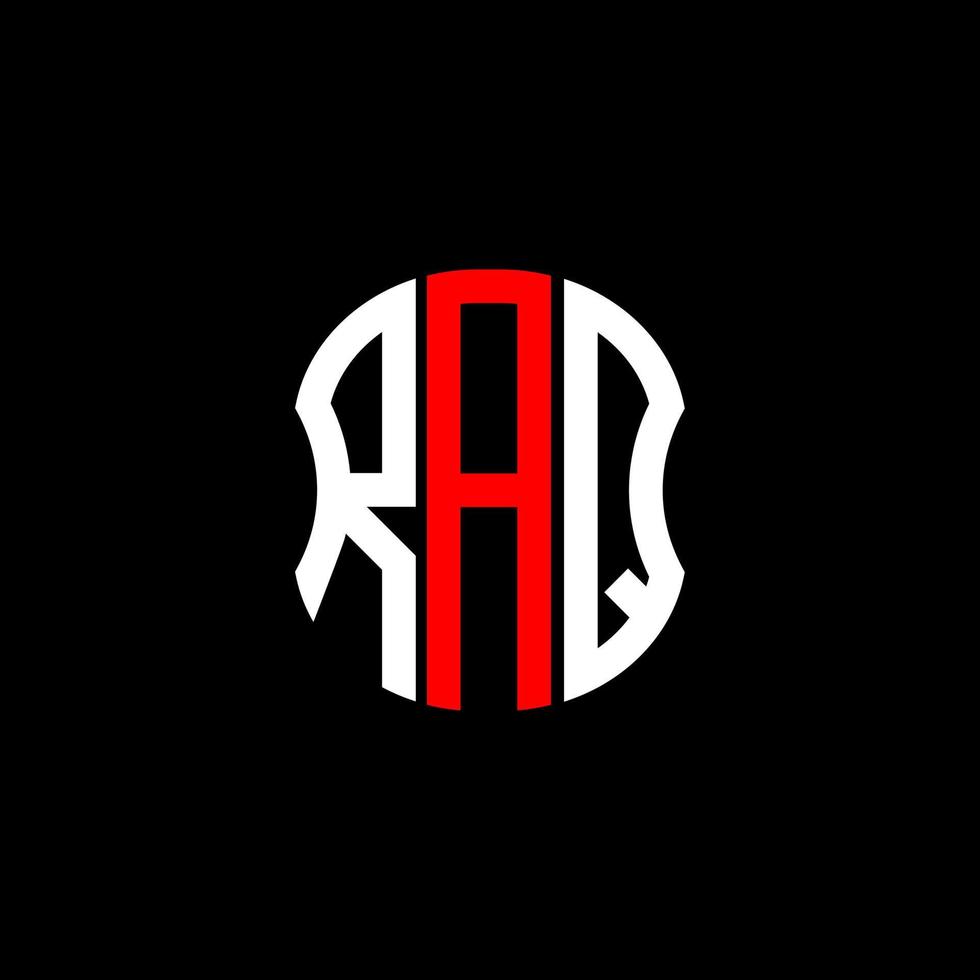 RAQ letter logo abstract creative design. RAQ unique design vector