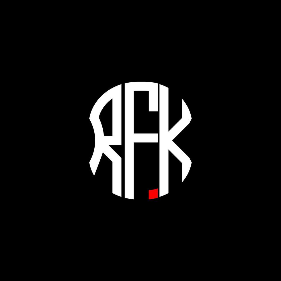 RFK letter logo abstract creative design. RFK unique design vector