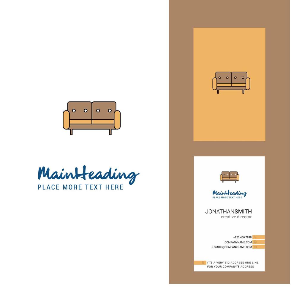 Couch Creative Logo and business card vertical Design Vector