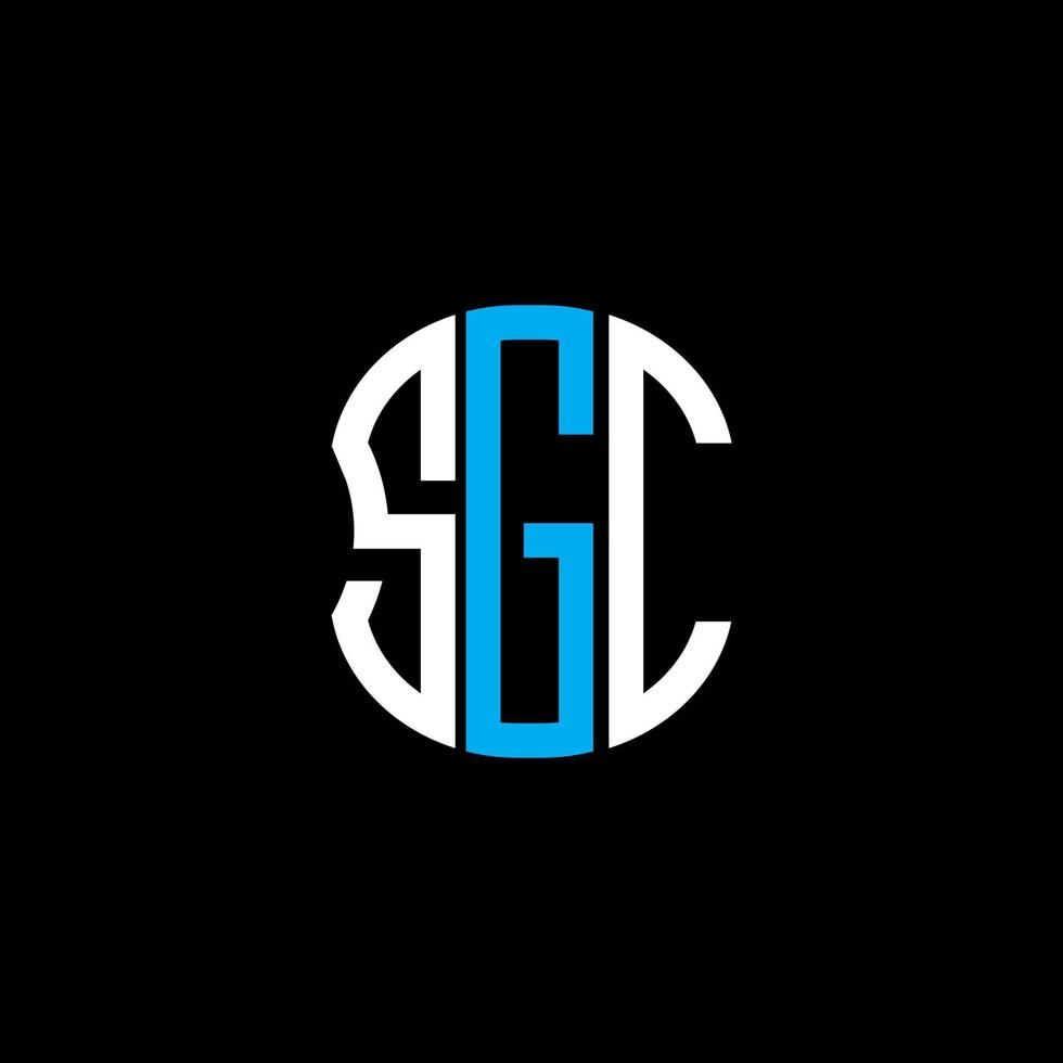 diseño creativo abstracto del logotipo de la letra sgc. diseño único sgc vector