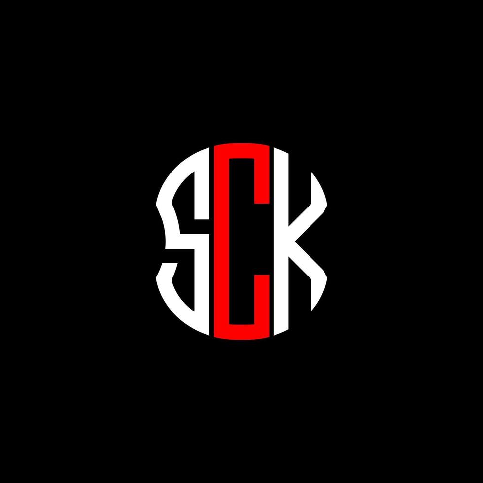 diseño creativo abstracto del logotipo de la letra sck. diseño unico vector