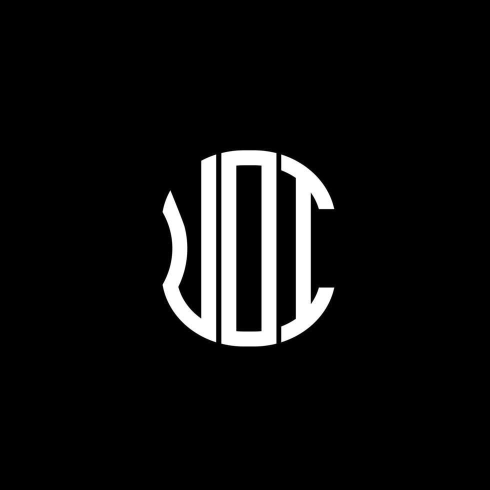 diseño creativo abstracto del logotipo de la letra udi. diseño único udi vector
