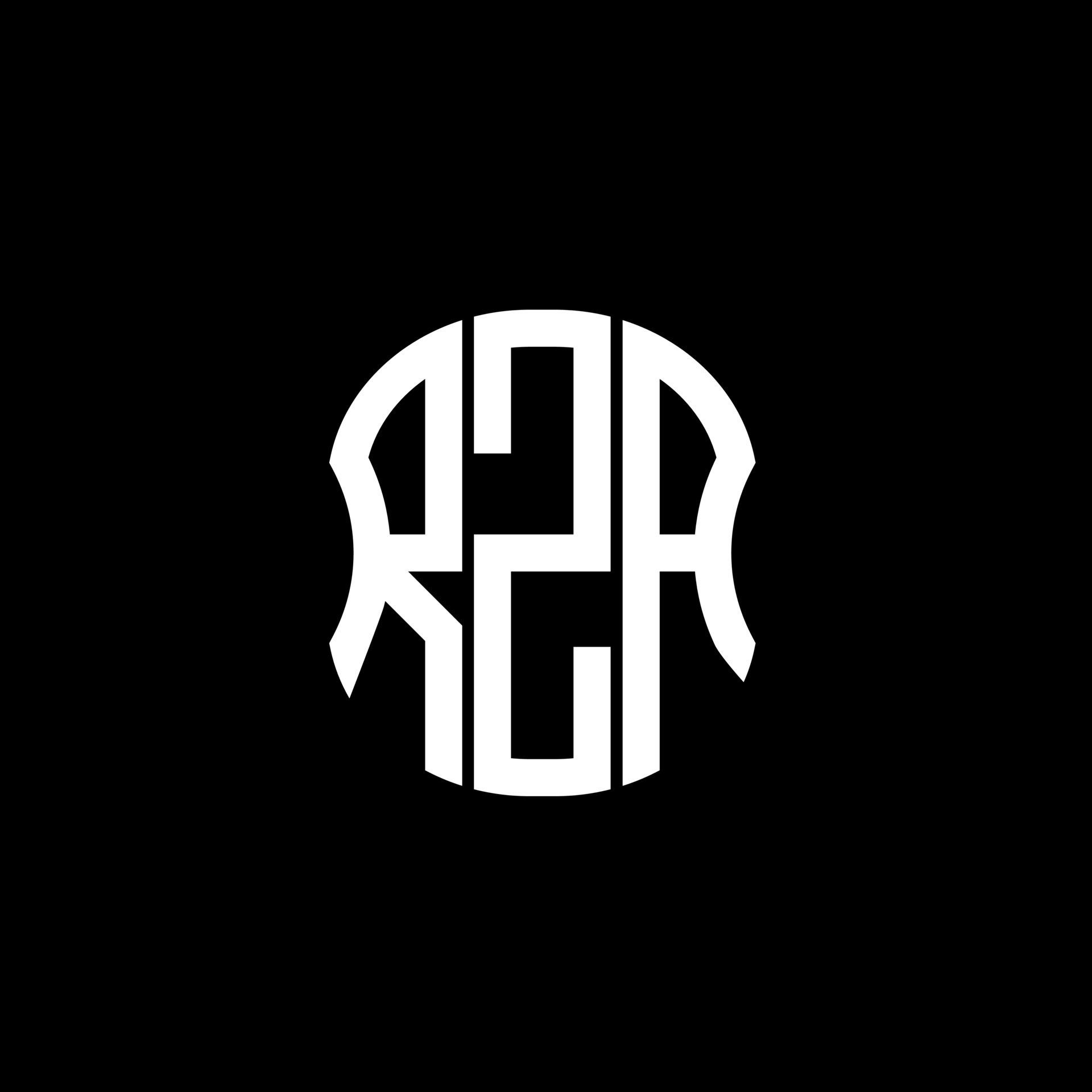RZA letter logo abstract creative design. RZA unique design 14266810