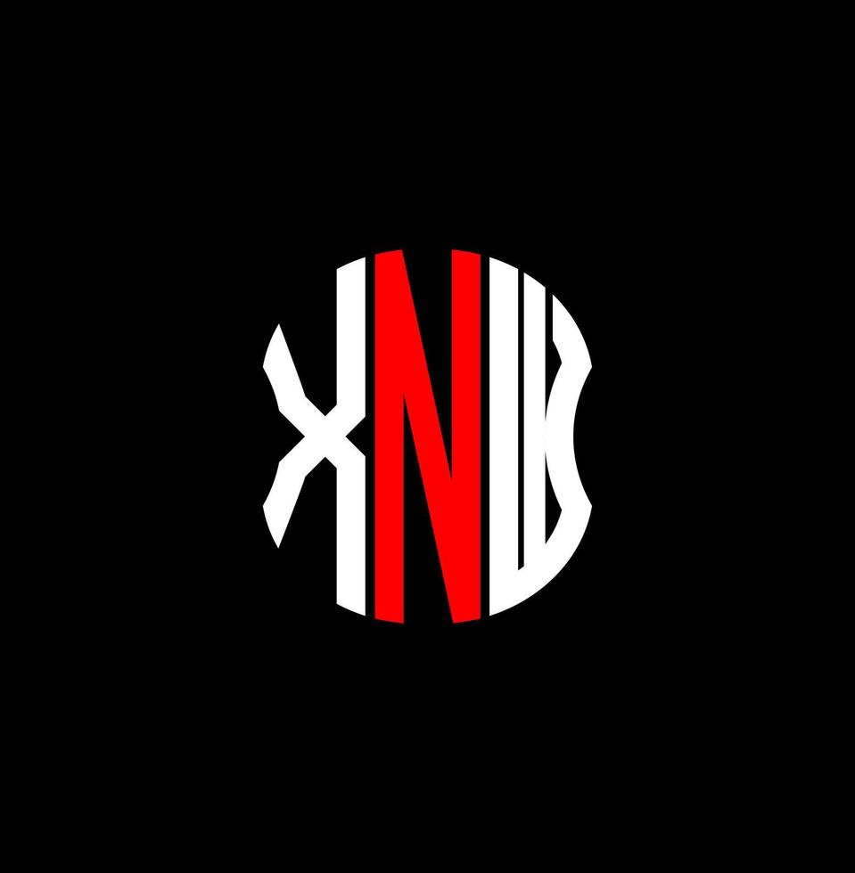 Diseño creativo abstracto del logotipo de la letra xnw. xnw diseño único vector
