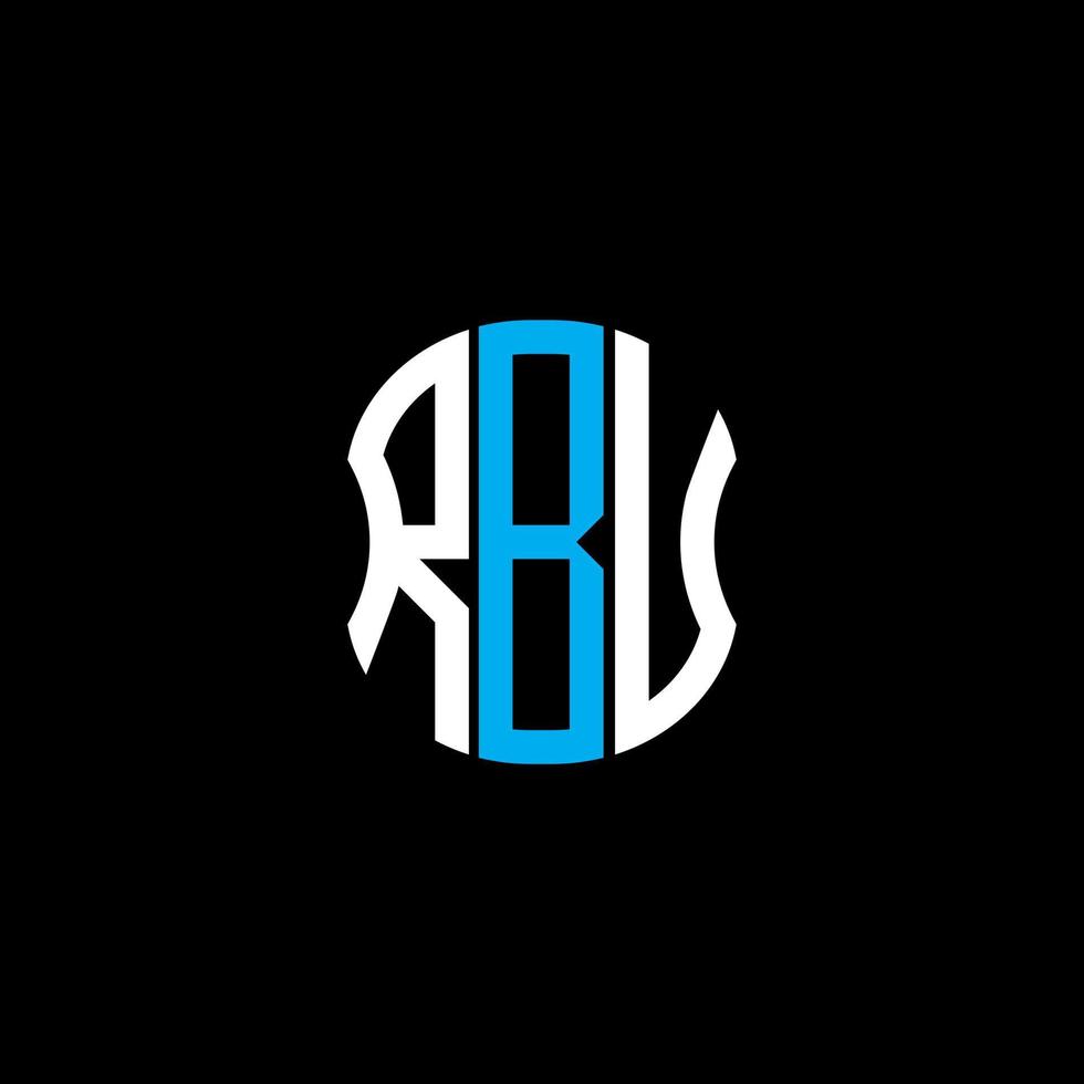 RBU letter logo abstract creative design. RBU unique design vector
