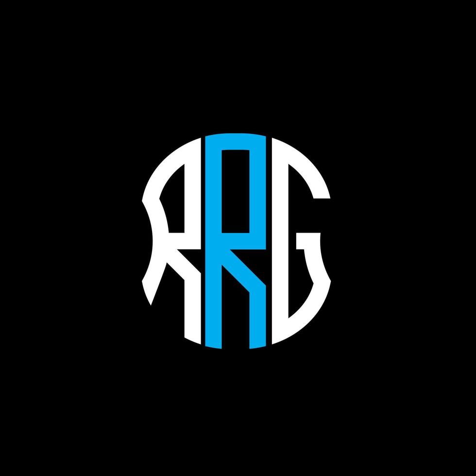 diseño creativo abstracto del logotipo de la letra rrg. diseño unico vector