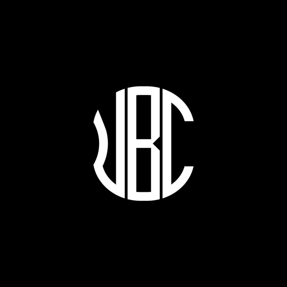 diseño creativo abstracto del logotipo de la letra ubc. diseño único ubc vector