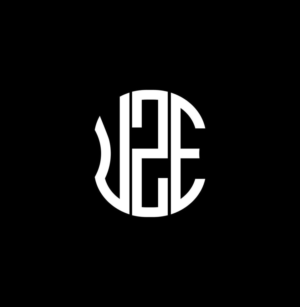 Diseño creativo abstracto del logotipo de la letra uze. diseño unico vector