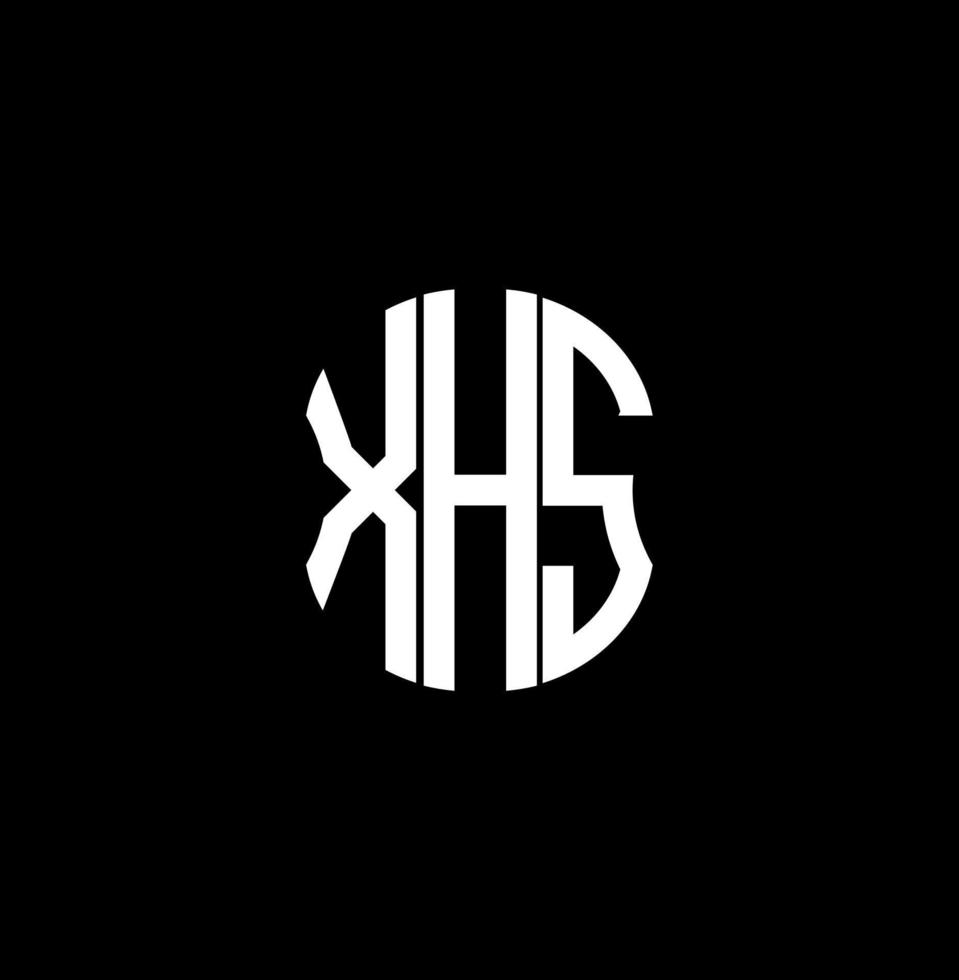 Diseño creativo abstracto del logotipo de la letra xhs. xhs diseño único vector