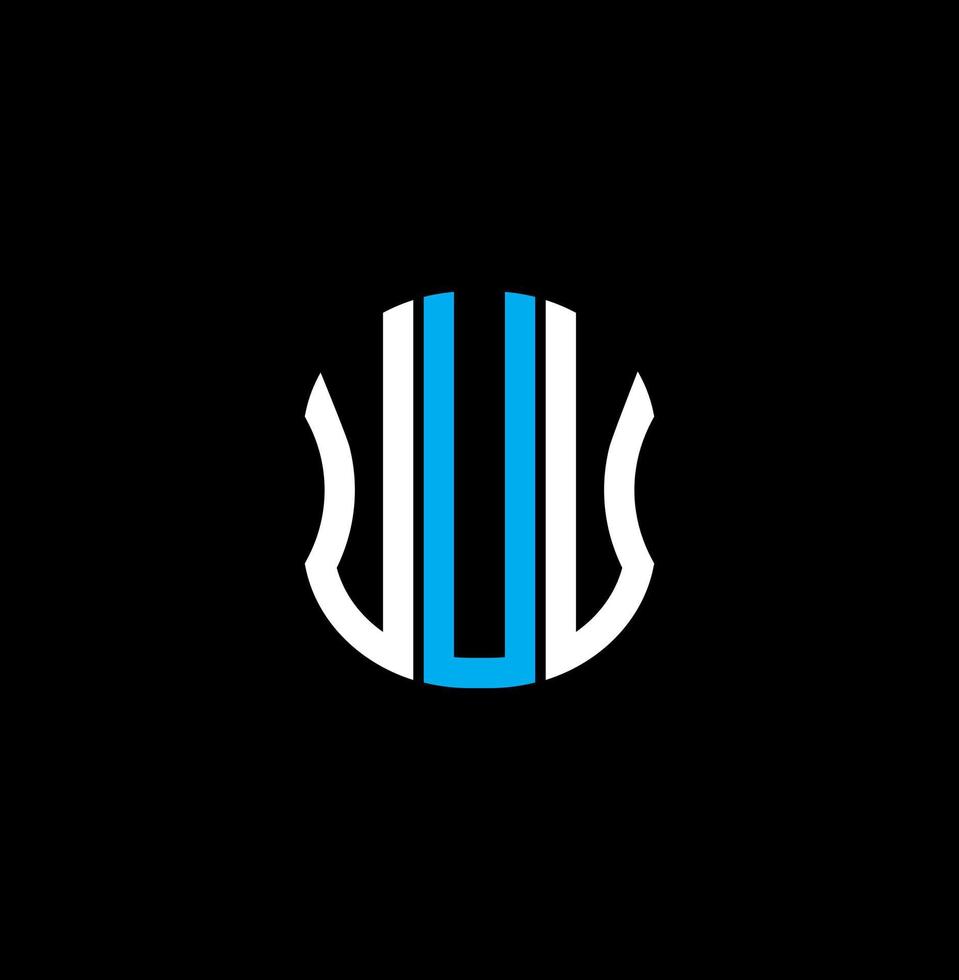diseño creativo abstracto del logotipo de la letra uuu. uuu diseño único vector