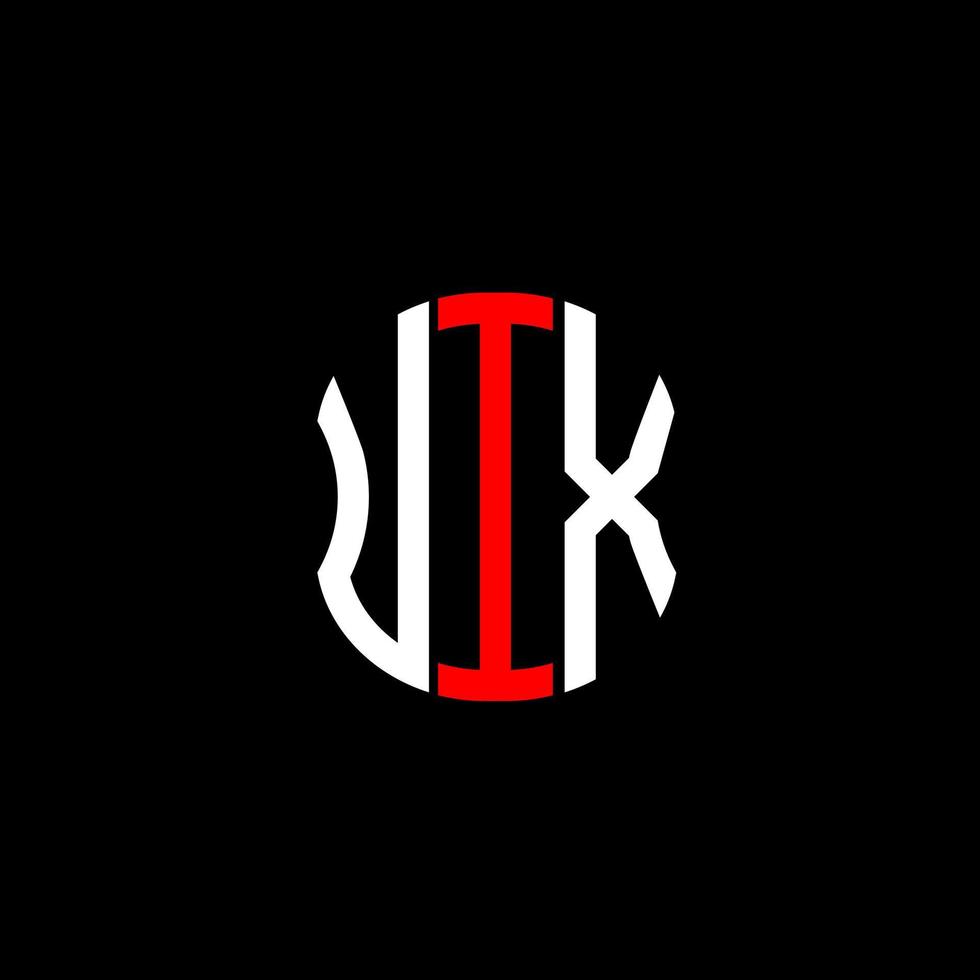 diseño creativo abstracto del logotipo de la letra uix. uix diseño único vector