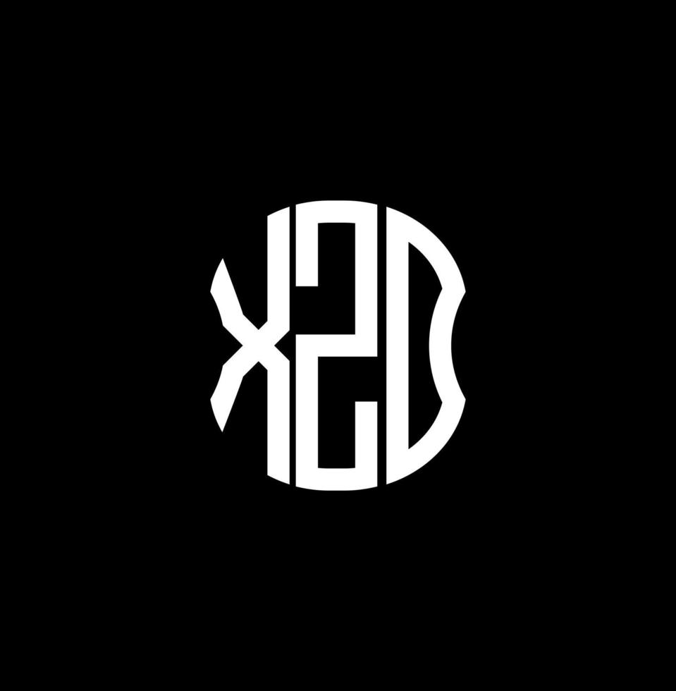 Diseño creativo abstracto del logotipo de la letra xzd. diseño único xzd vector