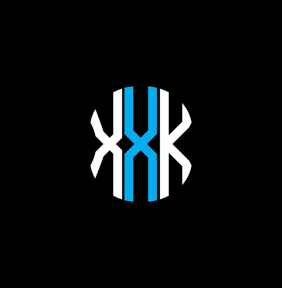 Diseño creativo abstracto del logotipo de la letra xxk. xxk diseño único vector