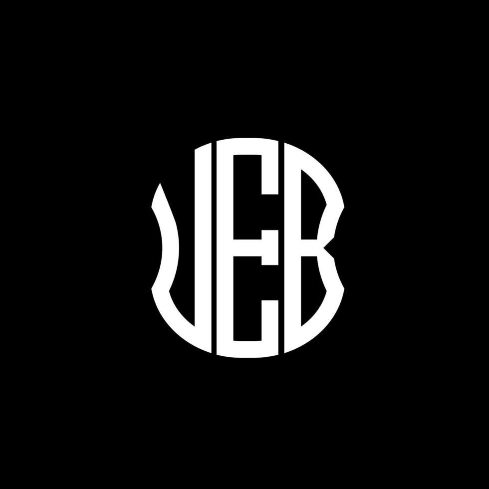 UEB letter logo abstract creative design. UEB unique design vector