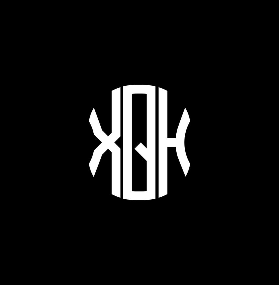 diseño creativo abstracto del logotipo de la letra xqh. diseño único xqh vector