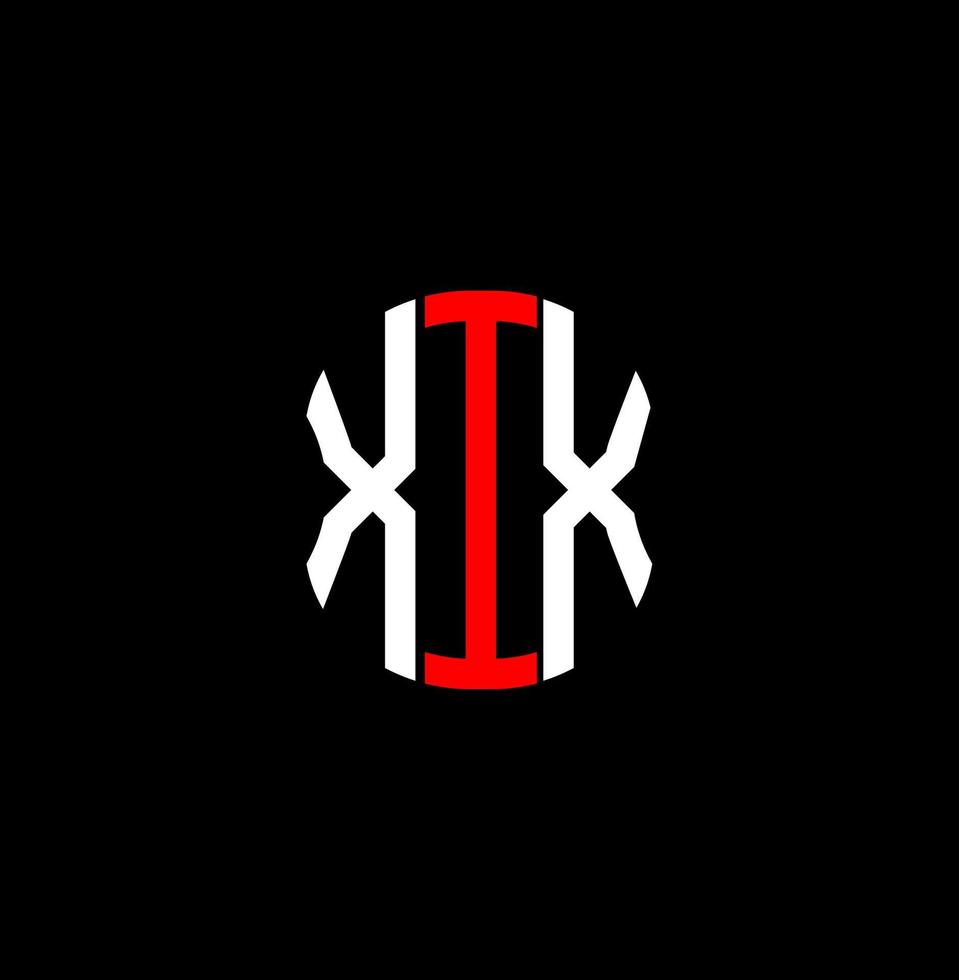 XIX letter logo abstract creative design. XIX unique design vector